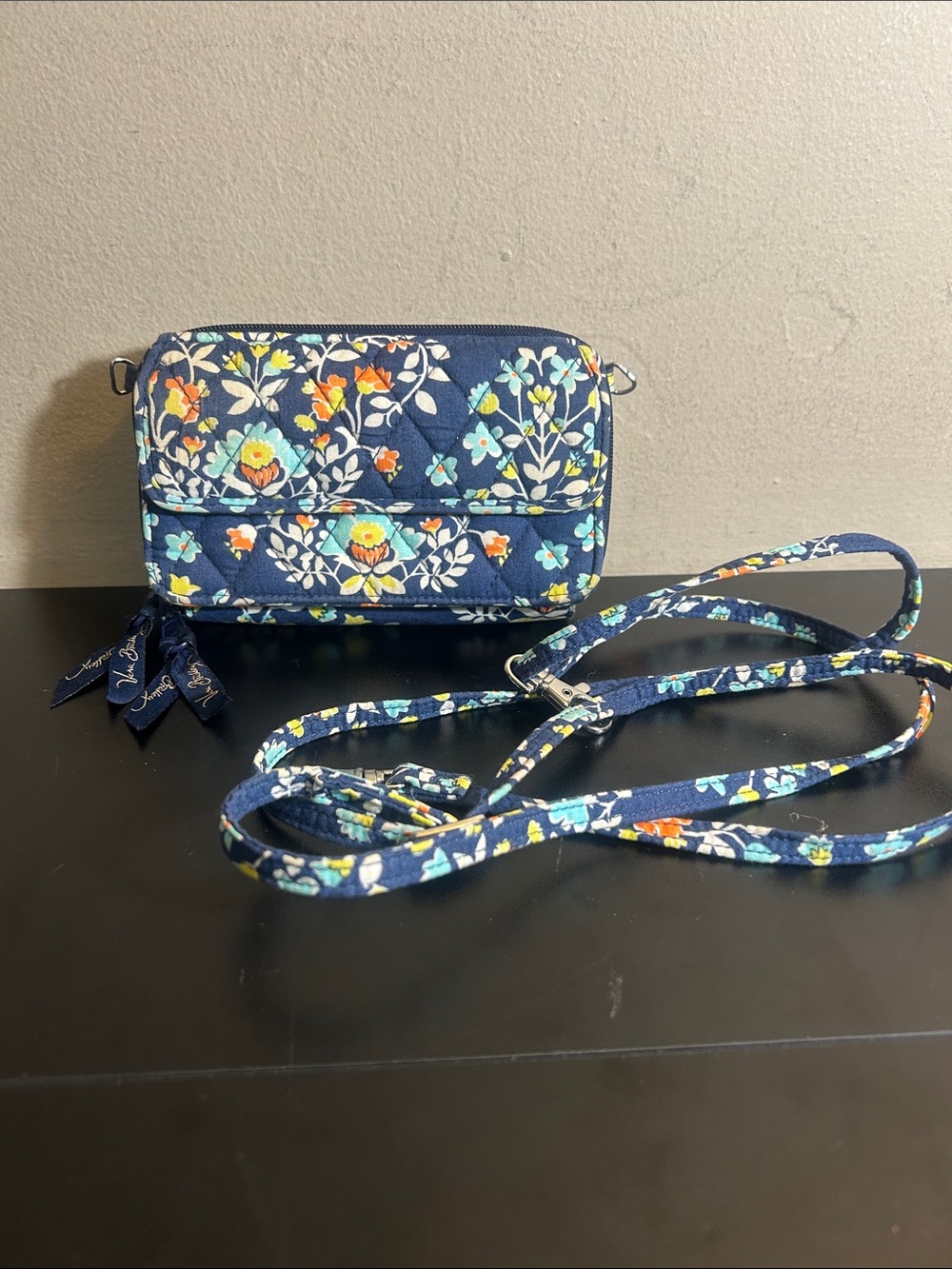 Vera Bradley Chandelier Floral Trifold Wristlet Crossbody Bag